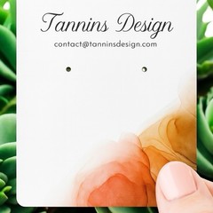 50 pcs Matte White 2-3/4″ x 4″ Custom Printed Jewelry Earring Display Cards