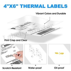 4×6 Fanfold Direct Thermal Shipping Labels for Zebra & Rollo Printers and More