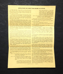 United States U.S. INDIVIDUAL INCOME TAX RETURN Form 1040A Unused IRS VTG 1949