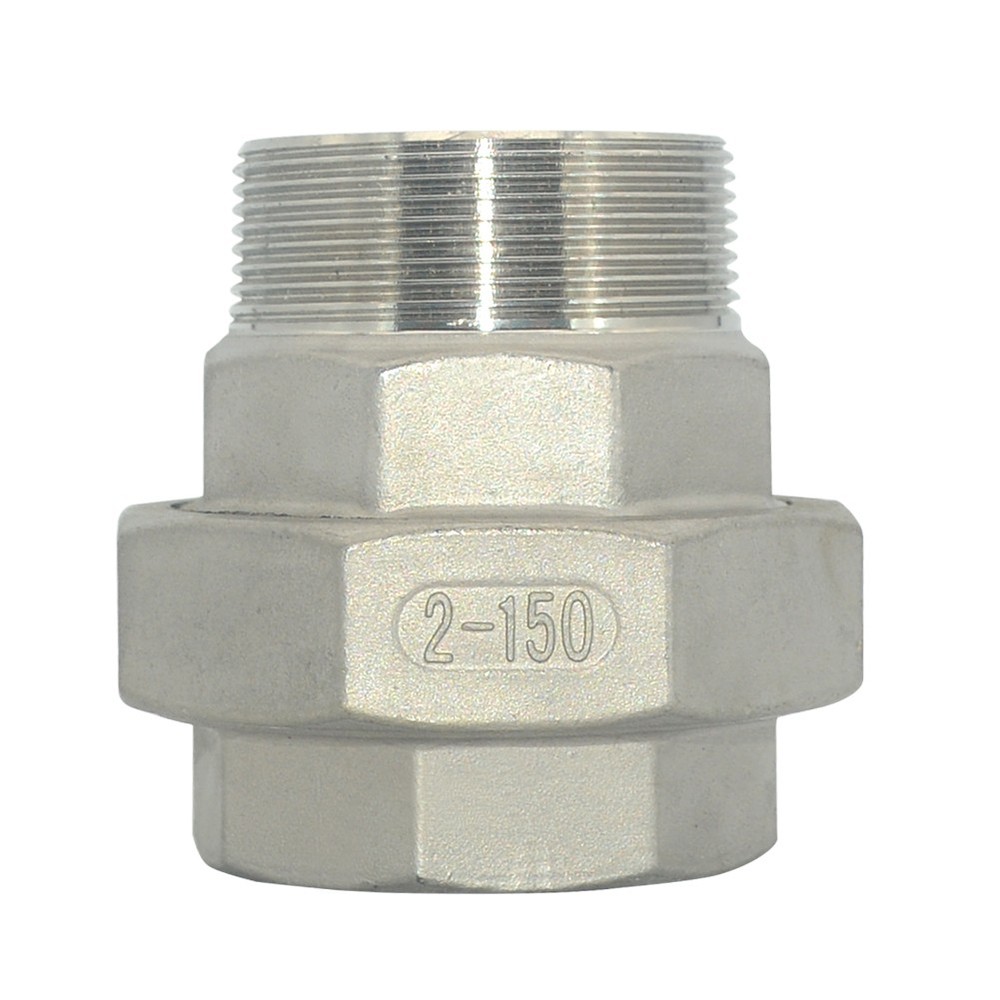2″ in NPT Female to Male Malleable Straight Union Coupling Pipe Adapter SS 304