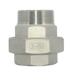 2″ in NPT Female to Male Malleable Straight Union Coupling Pipe Adapter SS 304