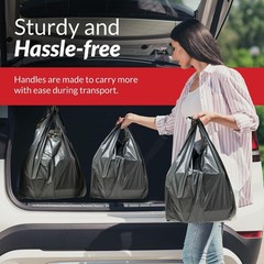 Plastic Bags T-shirt Style 11.5×6.5×21 Black Handle Strong 350 Pack