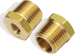 1/2 Inch NPT Male to 1/8 Inch NPT Female Reducing Brass Bushing Adapter – 2 Pack