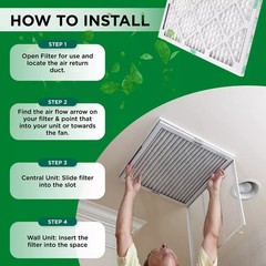 14x25x1 MERV 8 AC Furnace Air Filters. 12 Pack