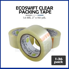1-36 Roll EcoSwift Packing Packaging Carton Box Tape 1.6mil 2″ x 110 yard 330 ft
