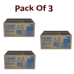 3 Pack 1000 Bags T-Shirt Thank You Plastic Grocery Store Shopping Carry Out Bags