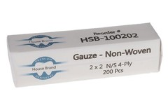 House Brand Dentistry 100202 Non-Woven Gauze 2″ X 2″ Non-Sterile 4-Ply 200pcs