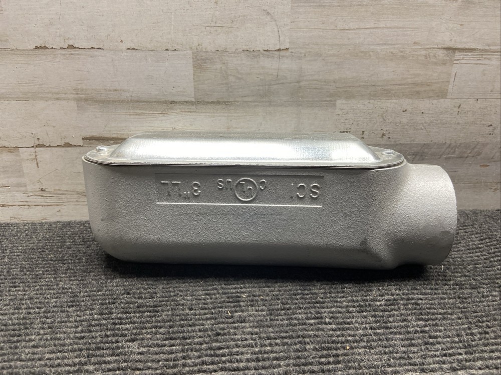 NOS SCI 3″ LL Conduit Condulet Body Fitting w/ Gasket, 2-1/2″ to 3″ Cover