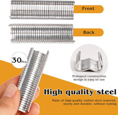 1800Pcs Type M Nail Ring, Wire Cage Clips, Galvanized Steel M Clips Hog Ring …