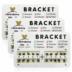 100Packs Dental Orthodontics Bracket Braces Mini Roth 022″ 3-4-5hooks #2 RP^^op