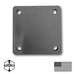 A36 Steel Square Base Plates w/ 4 Holes – Multiple Sizes – Made in USA