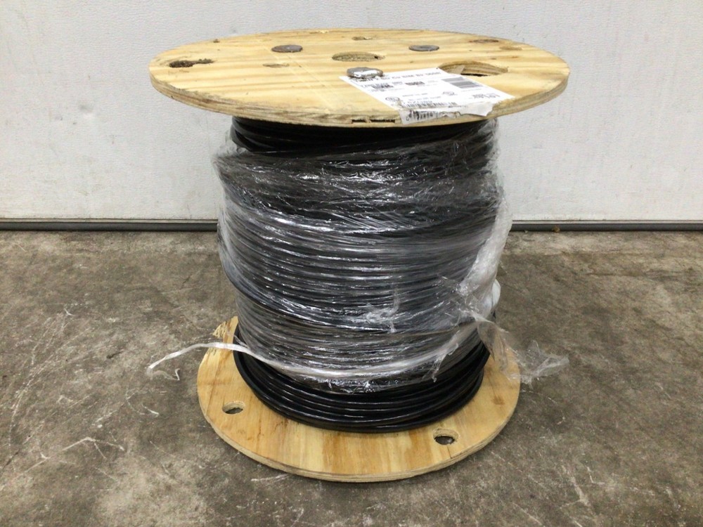 SOUTHWIRE 20502101 Building Wire,2AWG,THHN,Str,Blk,500ft 5ZG89