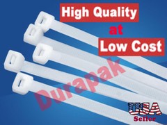 100 PCS 6″ Natural Color Cable Wire Tie 40 Lbs Zip Nylon Fasten Secure Locking