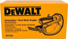 DeWalt DPG82-21 Concealer CLEAR & SMOKE Anti Fog Over Glasses Safety Goggles 2PR