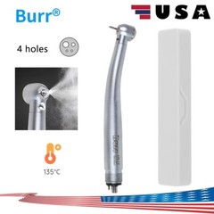 Burr E-generator Dental LED Fiber Optic High Speed Handpiece 4 hole UDM4