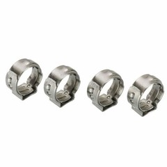 10/100X 304 Stainless Steel Single Ear Hose Clamps Assortment Water Pipe Hoop