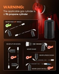 Saker Propane Torch Weed Burner – 45,000 BTU Flame Thrower with 30″ Curved Handl