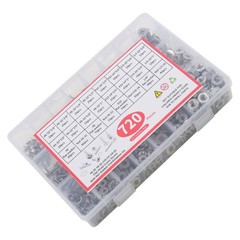 720 Piece SS Nuts and Bolts Assortment – #6-32 #8-32 #10-24 #1/4-20