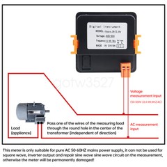 AC50-500V Voltage Frequency Meter Digital LED Display Voltage Tester 10.0-99.9Hz