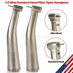 1-10 x Dental LED 1:5 Contra Angle Fiber Optic Handpiece Mini / Standard Head