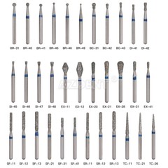 54 Types F Dental Diamond Burs For High Speed Handpiece AZDENT 5pcs/Box