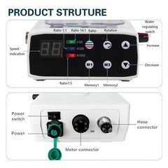 Dental Electric LED Brushless 200000RPM Micro Motor /1:5 1:1 1:4.2 LED Handpiece