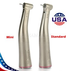 1-10 x Dental LED 1:5 Contra Angle Fiber Optic Handpiece Mini / Standard Head