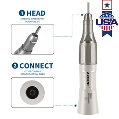 AZDENT Dental 1:1 Direct Drive Slow Low Speed Straight Nose Cone Handpiece