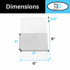 2 Mil Clear Reclosable Poly Bags with White Block Zipper 6″x 9″ Pack of 2000