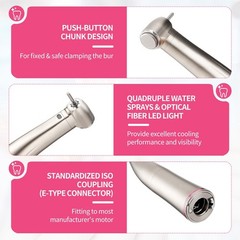 NSK Style Dental Brushless LED Micro Motor /1:5 Increasing LED Contra Angle NEW