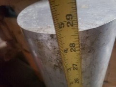 5.25″ diameter 6061 Solid Aluminum ROUND Bar 28.5″ Long T6511 Alcoa