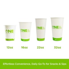 Karat Earth 32oz Eco-Friendly Paper Cold Cups (104.5mm), Generic Print – 600 pcs