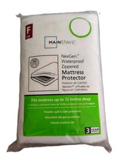 Mainstays NexGen Waterproof Zippered Mattress Protector Full 12″ Deep