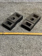 Cast Iron Machine Base Mounting Blocks 4-3/4” X 2-1/2” X 1” Unbranded