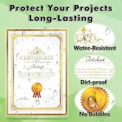 20 Koala Self-Adhesive Laminating Sheets 9 x 12 Clear Overlay No Machine Needed