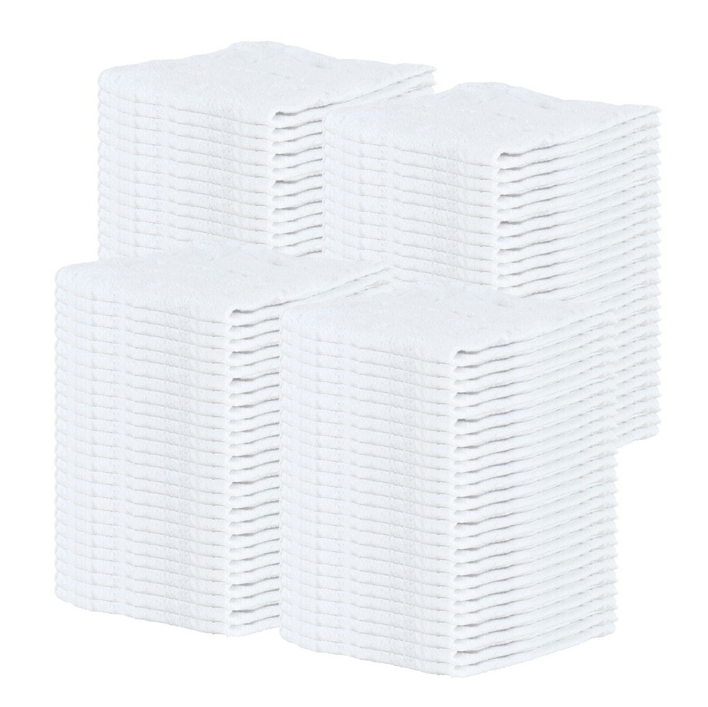 Bulk Lot of 100 White Shop Towels 12″ x 14″ Cleaning Rags Homes Cars Reusable