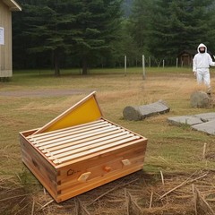 10-Frame Medium Super Bee Box Wax Coated Beehive Langstroth Honey Super Bee Box