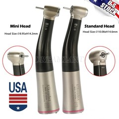 1-10 x Dental LED 1:5 Contra Angle Fiber Optic Handpiece Mini / Standard Head