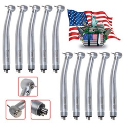 1-10 Dental LED E-generator Fiber Optic Handpiece 4Holes Air Turbine Rotor UDM