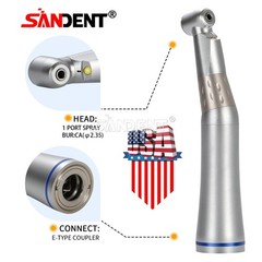 SANDENT Dental 1:1 LED Fiber Optic Handpiece Low Speed Contra Angle E-generator