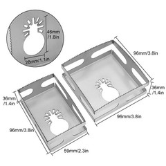 2x Square/Rectangle Slot for Oscillating Multi-Tool Cut-in Single Gang Wall Box