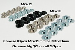 10-50 pc M6 Shoulder Collar Washer packs Bundle Deal get all 5 types and Save $$