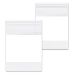 4 Mil White Block Clear Zipper Lock Bags Plastic Reclosable Bags 1000-10000