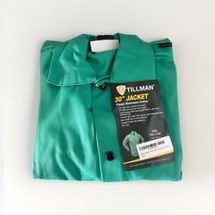 Tillman 6230 30″ 9 oz. Green FR Cotton Welding Jacket, Size XLarge