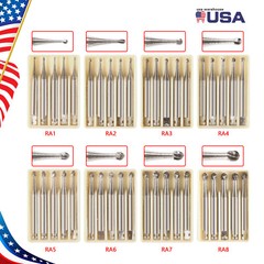 5 Pcs/Pack Dental RA Round Carbide Bur For Slow Speed Latch Type RA 1#- RA 8# Y
