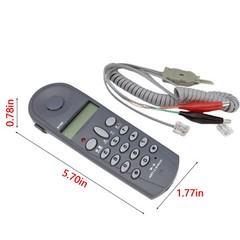 Grey Telephone Phone Butt Test Tester Cable Set Tool Line FaultP7R2