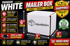 6x6x6 White Corrugated Shipping Mailers Packing Box Boxes Folding 100 To 1000
