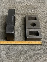 Cast Iron Machine Base Mounting Blocks 4-3/4” X 2-1/2” X 1” Unbranded