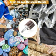 10Pcs 60 Grit Drill Flap Wheel Sander 1x1x1/4″ Flapper Sanding Grinding USA