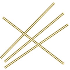 4 Pieces 12 inches, 1/4 inch Brass Rods Brass, Solid Round Rod Lathe
